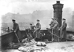 The occupation of the Silesian railway station in Berlin by government troops