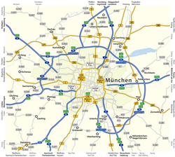 Munich motorway network