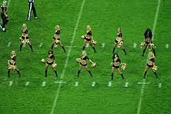 Saintsations performing at halftime
