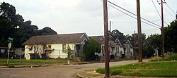 The portion of the Third Ward of Houston, Texas, north of Truxillo, has many shotgun shacks