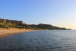 North Beach (north of Anzac Cove) looking south, Gallipoli