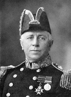 Admiral of the Fleet Sir George Callaghan wearing the insignia of a military Companion of the Order