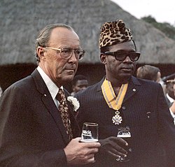 Mobutu with the Dutch Prince Bernhard in Kinshasa in 1973