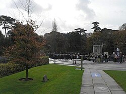 Bournemouth: Unitary Authority tree. The tree on the left, on the concourse of the Bournemouth Town Hall, was planted on 1 April 1997 to mark the occasion of Bournemouth council becoming a unitary authority on that day. This was part of the local government reorganisation of the late 1990s, when certain more urban districts were essentially separated from the relevant county council, with no services for Bournemouth residents now being carried out by Dorset County Council.