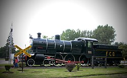 Steam locomotive, currently exhibited in Marcos Paz.