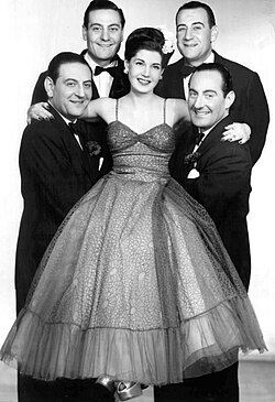 Lombardo, his brothers, and sister Rose Marie, 1954