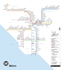 Map of LA County Metro
