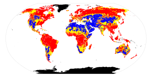 Global variation in soil pH. Acidic Neutral Alkaline No data