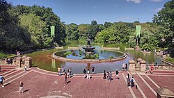 Bethesda Terrace after the flooding had mostly receded