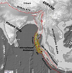 Epicentre and associated aftershocks