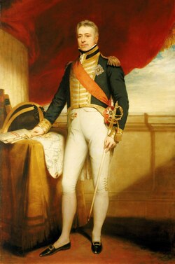 Portrait of George Cockburn by William Beechey, 1820. Cockburn is shown in the dress uniform of a Vice-Admiral