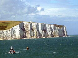 White Cliffs seen from the Strait of Dover
