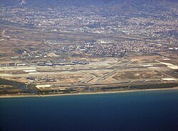 Barcelona–El Prat Airport as seen from the air
