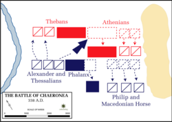 Battle plan from the Battle of Chaeronea