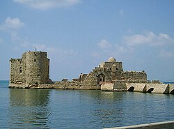 Sidon Sea Castle, built by the Crusaders in AD 1228
