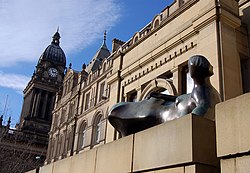 Henry Moore Statue outside Leeds Art Gallery