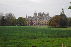 Christ Church from the south- east across Christ Church Meadow