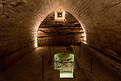 The excavated Water Synagogue.