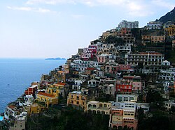 Positano and its sea in Italy