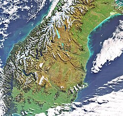 The Southern Alps in New Zealand rain shadow the eastern side of the South Island.