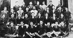 Class of 1891, UBA Faculty of Law. Among the newly graduated lawyers are Marcelo T. de Alvear and Leopoldo Melo