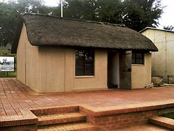 Thatched room at Liliesleaf Farm, where Mandela hid