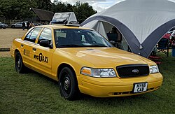 Ford Crown Victoria Yellow Cab. These have been discontinued but remain one of the most successful taxicabs