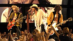 Aerosmith performing in 2003