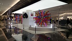 Temporary art display at Siam Discovery during the Bangkok Art Biennale 2018