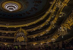 Panorama of stalls and boxes at the Main Mariinsky Theatre