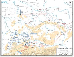 Map of the campaign, September–October 1805