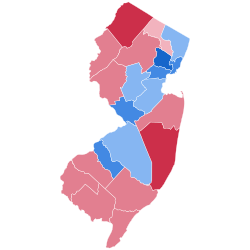 2024 U.S. presidential election results by county in New Jersey Democratic Republican