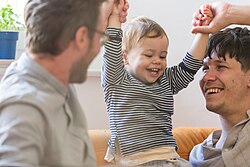 Same-sex couple with a child