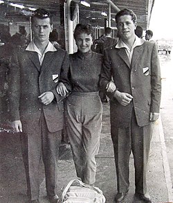 German players Rudi Hoffmann (left) and Max Schwall (right)