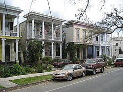 19th century residential architecture along Esplanade Avenue.