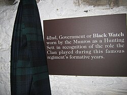 Black Watch tartan in the Clan Munro exhibition at the Storehouse of Foulis