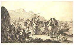 The Malaspina Expedition received by the Mapuche Tehuelche in Puerto Deseado (1789) at Museos de Tenerife.