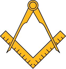 Standard image of masonic square and compasses