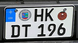 "HK" number plate