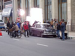 Film production in Newark in 2004
