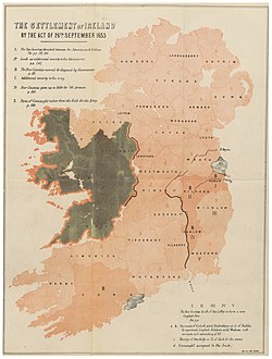 After the Cromwellian conquest of Ireland, huge areas of land were confiscated and the Irish Catholics were banished to the lands of Connacht.