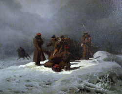 1865 Death march of Polish captives to Siberia by Grottger