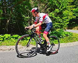 In 2020, Pogačar won the Slovenian National Time Trial Championships for the second year in succession.