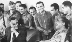 On 22 May 1967, President Nasser addressed his pilots at Bir Gifgafa Airfield in Sinai: "The Jews are threatening war—we say to them ahlan wa-sahlan (welcome)!"[53]