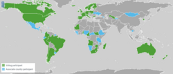 GBIF's 'Participants' are nations and organizations that collaborate to advance free and open access to biodiversity data. Map: Participant nations, 2025.
