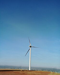 Wind turbine at Ngong Hills in Kenya