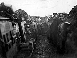A German trench on the Western Front in 1915