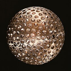 The LAGEOS-1 satellite. (D=60 cm)