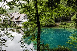 Blautopf with hammer mill