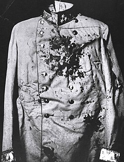 Franz Ferdinand's blood-stained uniform